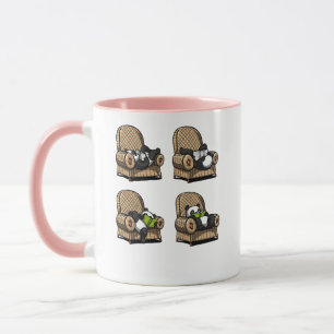 Taza Animal divertido de la lectura del libro del oso