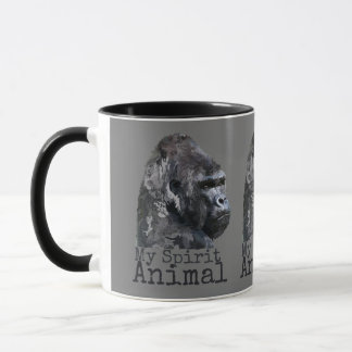 Taza Animal espirituoso de gorila plateado