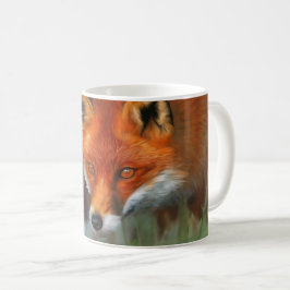 Taza animal llena roja del Fox