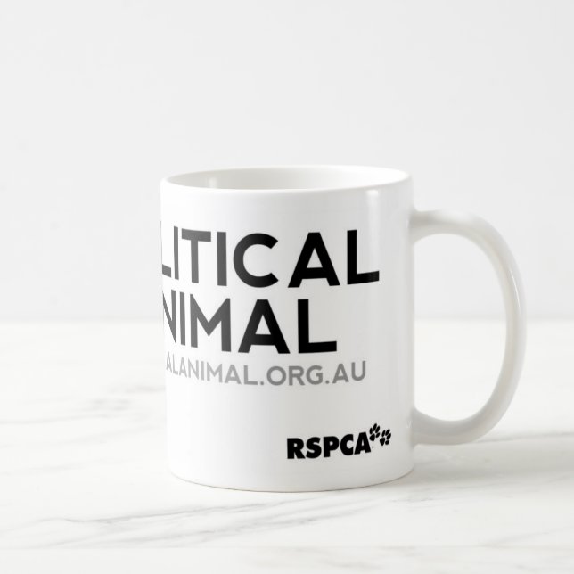 Taza animal política de RSPCA (Derecha)