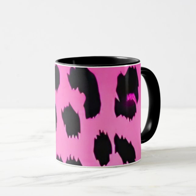 Taza Animal Print Pink Leopard (Anverso derecho)