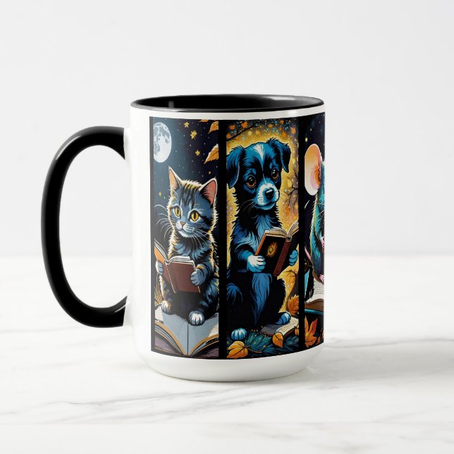 Taza Animales Adorables y Libreros (Izquierda)