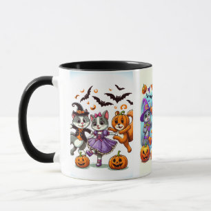 Taza Animales bailando con disfraces de Halloween