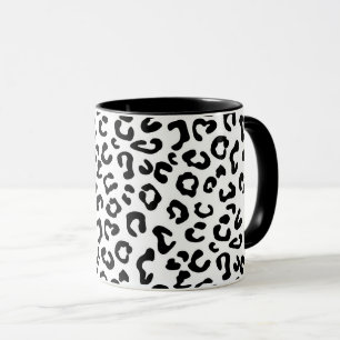 Taza Animales chitas impresos en blanco y negro