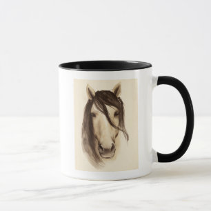 Taza Animales de barras acuarelas Caballo