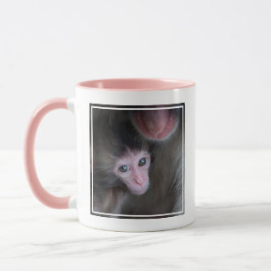 Taza Animales de bebé más afectados   Bebé Macaque Mono