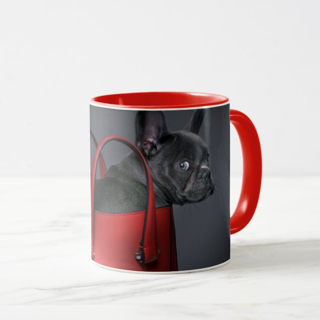 Taza Animales de bebé más afectados | Bolsa de mano roj (Anverso derecho)