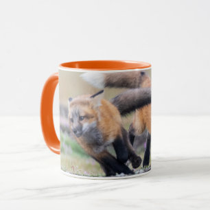 Taza Animales de bebé más afectados   Fox Pups en juego