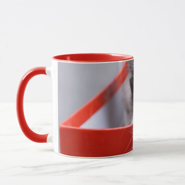 Taza Animales de bebé más afectados | Gatito blanco y n (Izquierda)