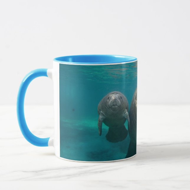 Taza Animales de bebé más afectados | Manatee & Baby (Izquierda)