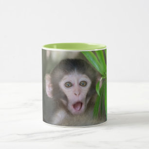 Taza Animales de bebé más afectados   Sorprendido mono 