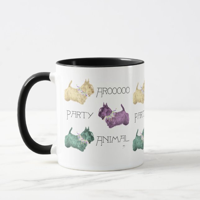 Taza Animales de fiesta del Terrier Escocés (Izquierda)