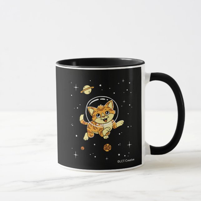 Taza Animales De Gato En El Espacio (Derecha)