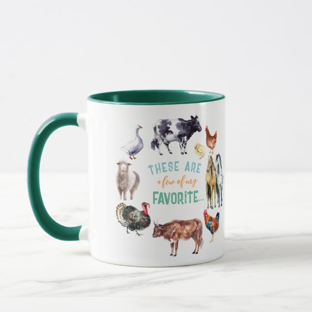Taza Animales de granja Estas son algunas de mis acuare (Izquierda)