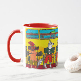 Taza "Animales de la Escuela Aprendiendo en Clase"