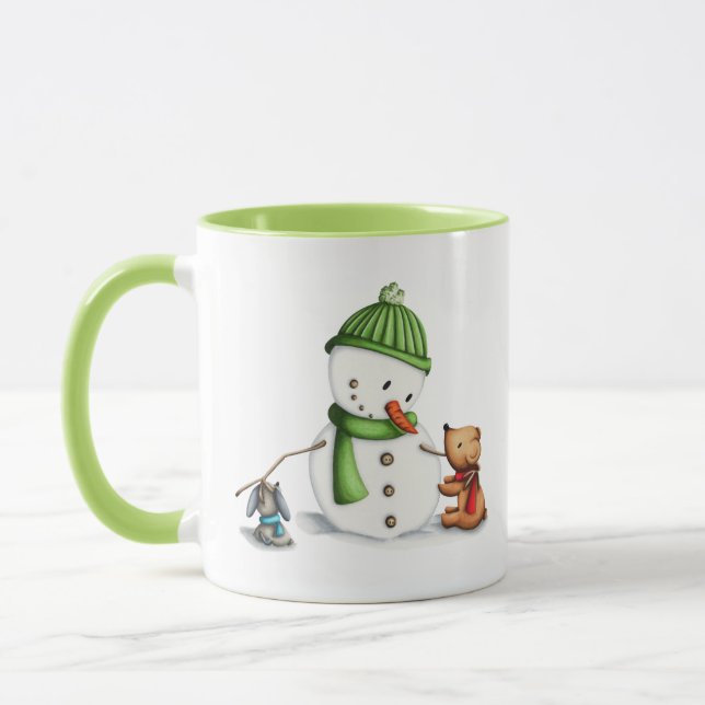 Taza Animales de muñecas de nieve (Izquierda)
