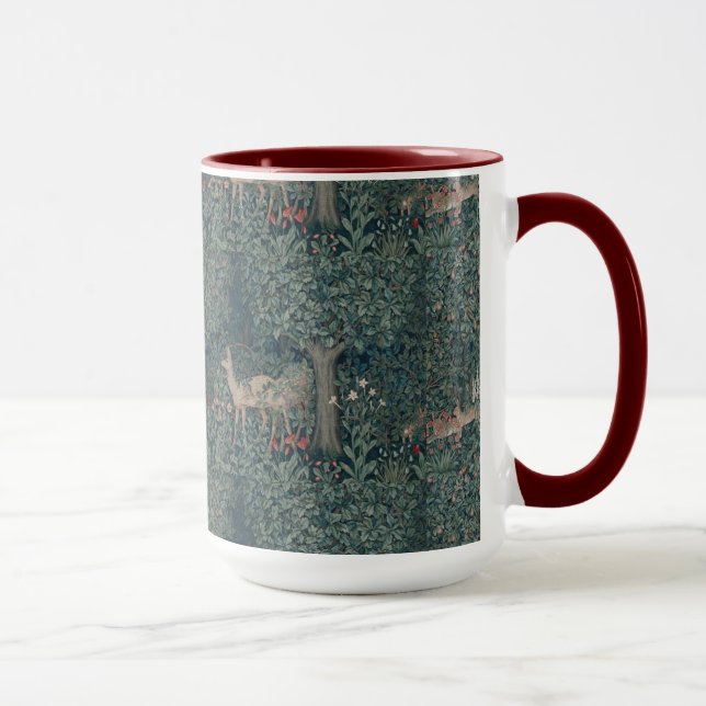 Taza Animales del bosque de vegetación de William Morri (Derecha)