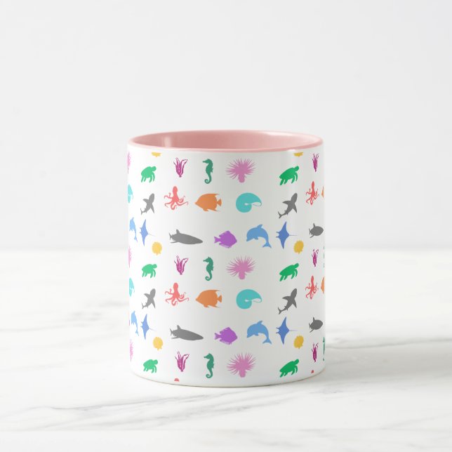 Taza Animales marinos con estampado (Centro)