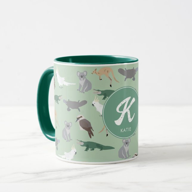 Taza Animales nativos australianos Eucalyptus Green Ini (Anverso izquierdo)