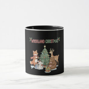 Taza Animales Navideños Adorables del Bosque - Bosque F