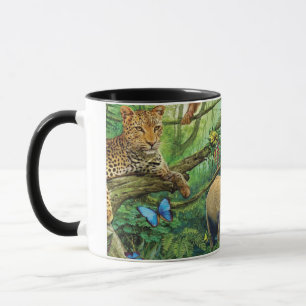 Taza Animales que viven juntos tiran almohada