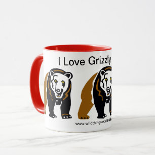 Taza Animales salvajes - Amo a los osos GRIZADOS - Natu
