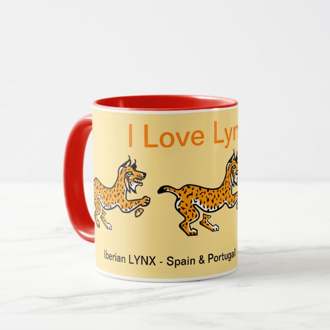Taza Animales salvajes - Me encantan los LYNXES - Natur (Anverso izquierdo)