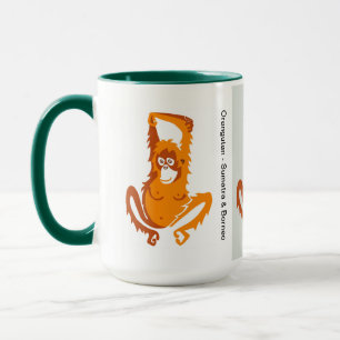 Taza Animales silvestres - ORANGUTÁN lindo - Naturaleza