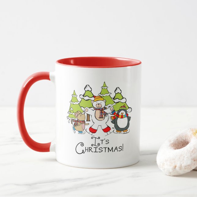 Taza Animales son Navidades (Con donut)