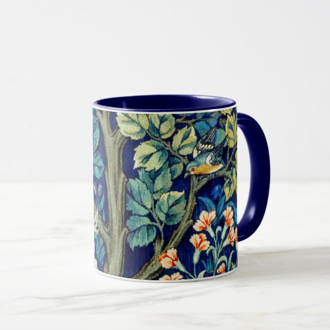 Taza Animales y flores, bosque, William Morris (Anverso derecho)