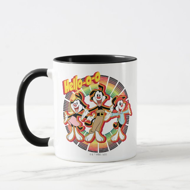 Taza Animaniacs | Gráfico de ecualizador de retro de He (Izquierda)