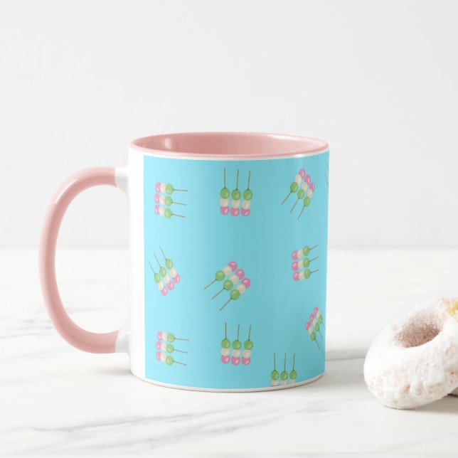 Taza Anime Blue Pastel Dango Mug (Con donut)