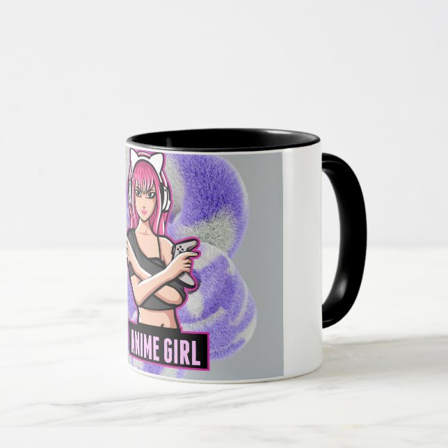 Taza Anime Girl – Stylish Modern Character Design (Anverso derecho)
