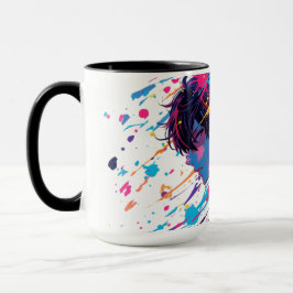 Taza Anime Graffiti Chaos — Color Splash Mug | Bold Art