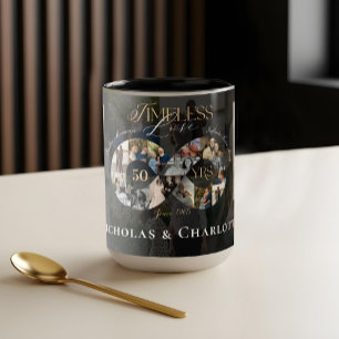 Taza Aniversario de Bodas de Oro Colage de Fotos Infini
