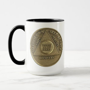 Taza Aniversario de la moneda de 35 años con nombre CUS