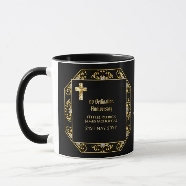 Taza Aniversario de la Ordenanza DEACON CUALQUIER año - (Izquierda)