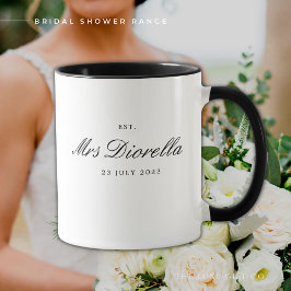 Taza Aniversario de Mug de Compromiso de la ducha nupci