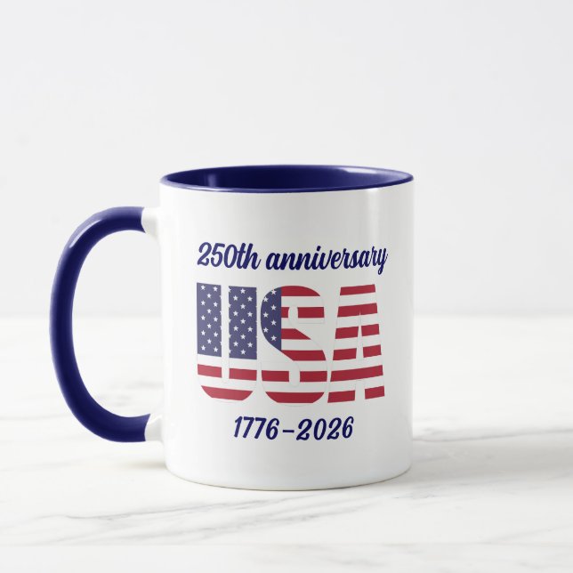 Taza Aniversario Semicucentenario 250 de EE. UU. 1776–2 (Izquierda)