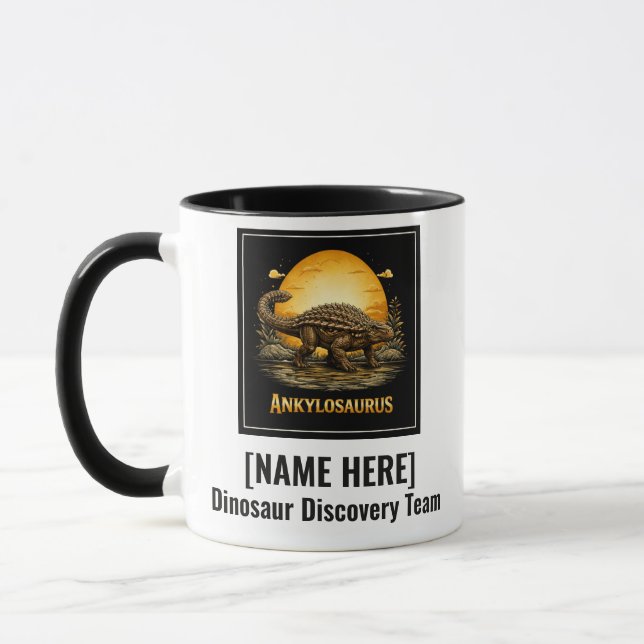 Taza Ankylosaurus Dinosaur Prehistórico Luna (Izquierda)