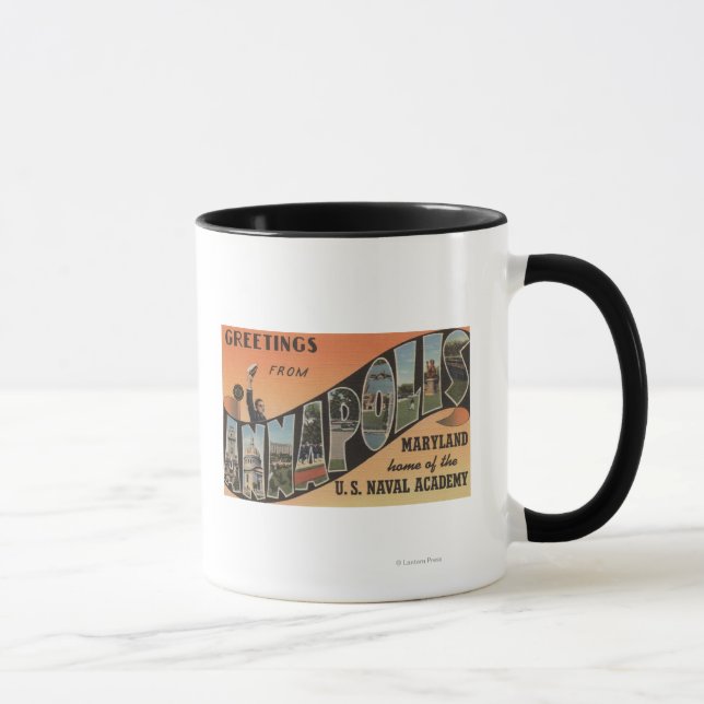 Taza Annapolis, Maryland - Escenas de letras grandes (Derecha)