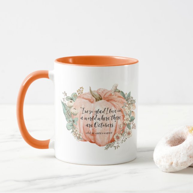 Taza Anne de Green Gables Octubre Cita (Con donut)
