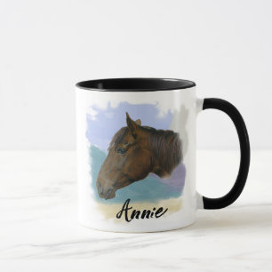 Taza “Annie” - Retrato de un Caballo - Personalice el s