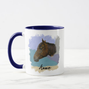 Taza "Annie" - Retrato de un Caballo - Personalice su