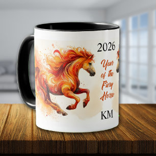 Taza Año 2026 del Caballo Fuego Chino 2
