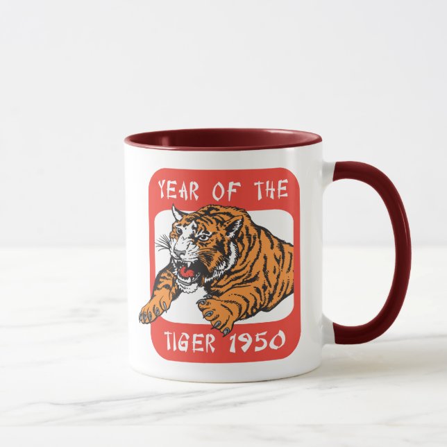 Taza Año chino del regalo 1950 del tigre (Derecha)