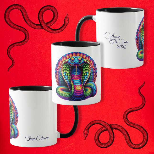 Taza Año colorido de la serpiente Mug (Subido por el creador)