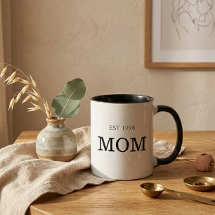 Taza Año de Establecimiento de Mamá Hito Atemporal de M
