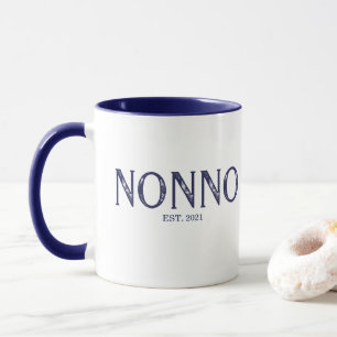 Taza Año de Establecimiento de Nonno Azul