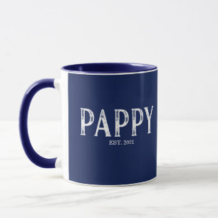 Taza Año de Establecimiento de Pappy Azul Marino
